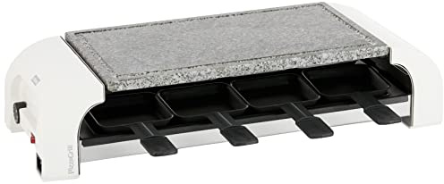 Stöckli Barbecue Pizza for 8 Hot 'Stone Bianco, Pietra Naturale Piastra Grill, Multifunzione ionelles Tavolo Piano, 0028.72hs