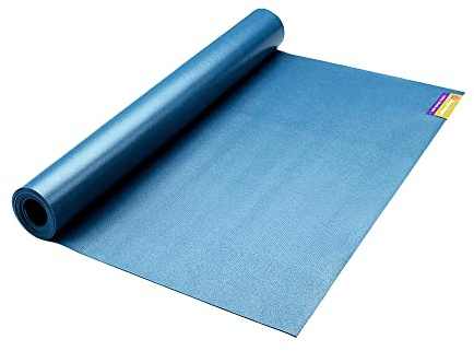 Hugger Mugger Tapas Travel Yoga Mat - Blue - Super Portable and Durable, Textured Sticky Surface, May be Folded or Rolled, Packable, Economical