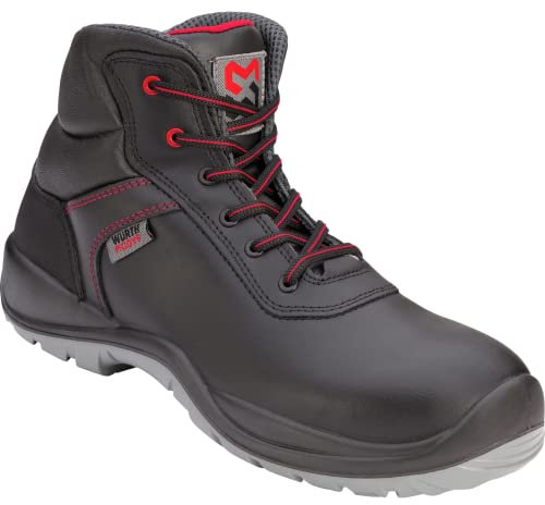WÜRTH MODYF Sicherheitsstiefel S3 SRC Eco in schwarz rot - Arbeitsschuhe für Herren und Damen - mit Metallelementen & wasserabweisend - in der Größe 47
