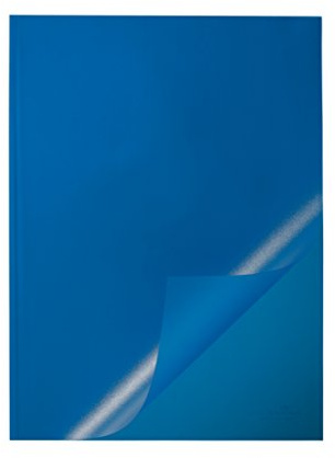 Durable 291906 Cubierta de rieles de sujeción A4, para aproximadamente1-100 hojas, paquete de 50 piezas, azul