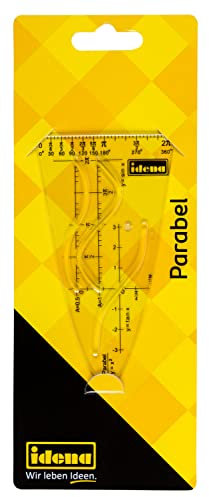 Idena 602408 - Parabel-Schablone, transparent, mit Tuschenoppen, hochelastisch