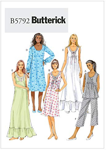 Butterick Patterns B5792ZZ0 Misses' Top Sewing Pattern, Gown and Pants, Size ZZ (LRG-XLG-XXL)