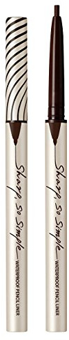CLIO Sharp So Simple Waterproof Pencil Liner 0.005 Ounce 02 Brown by Clio
