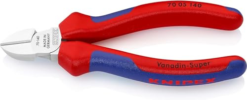 KNIPEX Seitenschneider verchromt mit Mehrkomponenten-Hüllen 140 mm, 70 05 140