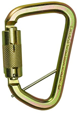 Auto Locking Carabiner 50KN- Fusion Climb® Tacoma- Professional Rock Climbing Carabiner- Heavy Duty Steel- Auto Locking Carabiner for Climbing, Rappelling, D Shaped, Captive Pin- UIAA