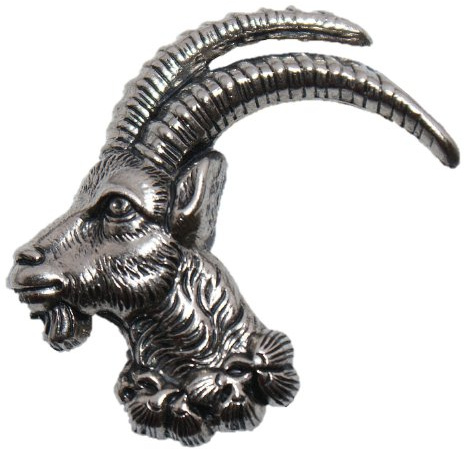 Hut-Anstecker Steinbock Jagdabzeichen Jagd Abzeichen Jäger Trachten Wandern Berg Brosche Pin capricorn Hutschmuck für den Trachtenhut Bergsteigen Jagen Trachtenanstecker für Bergsteiger