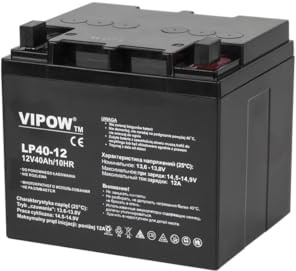 VIPOW 12 V 40 Ah AGM gelbatteri djup cykel underhåll gratis UPS scooter golfvagn