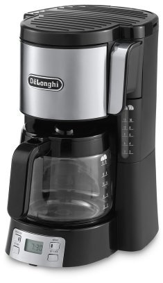 De'Longhi Front Loading Filter Coffee Maker 10-15 Cup Capacity Digital with Timer ICM15250, 1.3 L, 1000 W - Black