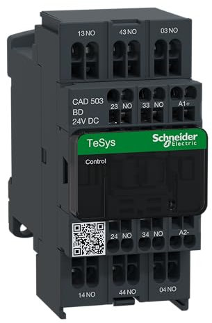 Schneider Electric, TeSys D control relay - 5 NO - <= 690 V - 24 V DC standard coil, CAD503BD