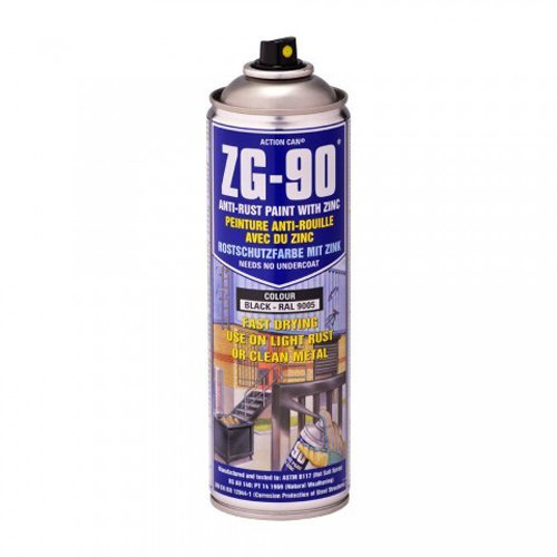 ZG90 Zinc Galvanising Spray Paint 500ml (Black)