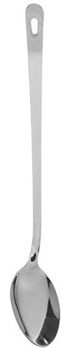 Genware 300016 Stainless Steel Serving Spoon with Hanging Hole, 16 inches Length