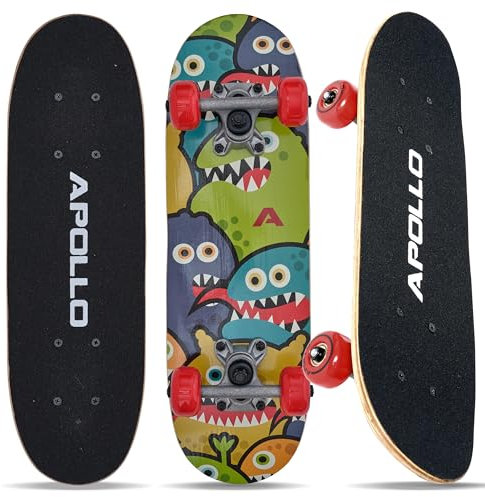 Apollo Skateboard - Monsterskate - Kinderskateboard 51cm, ABEC 3