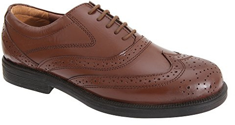 Scimitar - Scarpe stringate da uomo full-brogue, colore nero, Marrone (marrone), 45.5 (12 UK)