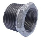 HS Tempergussfitting Reduktionsstück 2 Zoll Außengewinde x 1 Zoll Innengewinde