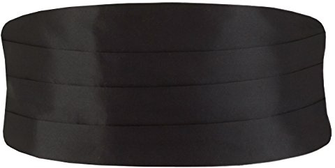 Dobell Mens Black Cummerbund 100% Silk