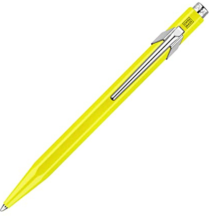 CARAN d'ACHE - Kugelschreiber 849 aus Metall - Fluo Gelb, 1 Stück (1er Pack)