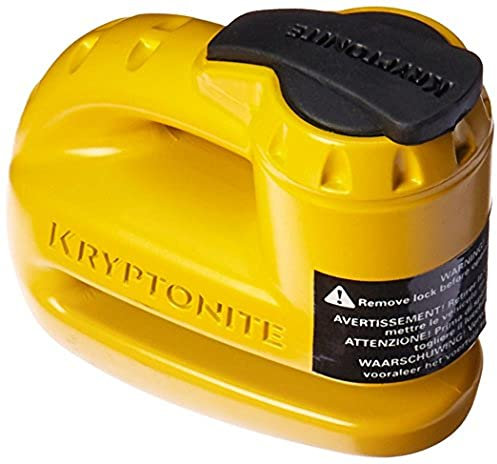 Kryptonite 884 Keeper 5 S2 Motorbike Cycle Disc Lock with Reminder Cable - Yellow