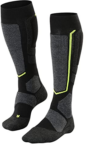FALKE Unisex Skisocken SB2 U Kh Wolle warm dick 1 Paar, Schwarz Black-Mix 3010, 44-45