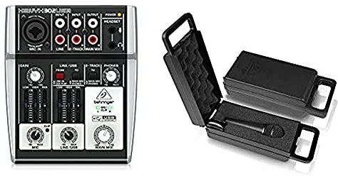 Behringer XENYX 302USB 5-Input Mixer mit XENYX Mic Preamp und eingebautem USB Audio Interface + Behringer Ultravoice XM8500 Dynamisches Gesangsmikrofon mit Nierencharakteristik Bundle