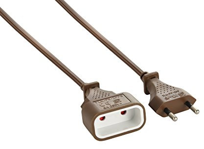 Electraline 20647012H Rallonge Prolongateur électrique 3 mt prise/fiche européen 6A - section 2x0,75 mm²