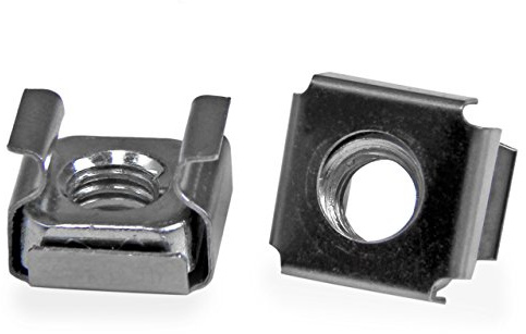 StarTech 100-Pack M6 Cage Nuts and Installation Tool for 19 or 10 Server Racks, Cabinets and Enclosures, Silver - TAA