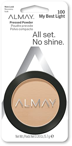 Almay Pressed Powder, Skin Tone Matching, Hypoallergenic, Frageance Free, 100 My Best Light, 0.20 Oz