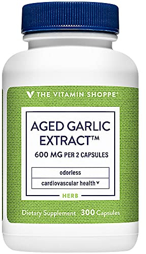 The Vitamin Shoppe Garlic 600 MG - Cardiovascular Health, Immune Support & Antioxidant Protection (300 Capsules)
