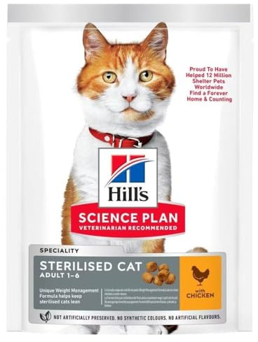 Hill`s Science Plan Alimento con Sabor a Pollo para Gatos Adultos Esterilizados - 1,5 kg