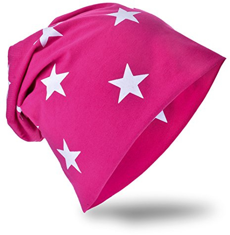 Miobo Jersey Slouch Beanie Long Mütze Unisex Stern Baumwolle Baby Kinder Damen Herren Klein Stern