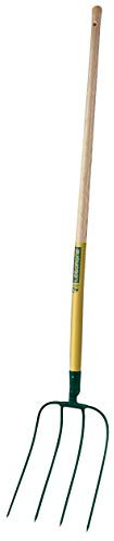 Leborgne, Fourche à Charger 4 dents Manche Bois Certifié PEFC 100%, Emmanchement stable avec fixation par vis, Assemblé en France, Longueur totale 144 cm, Largeur 27 cm