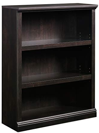 Sauder 3 Tier Book Shelf Wooden Bookcase Multipurpose Bookshelf for Home Office, Living Room, in Estate Black