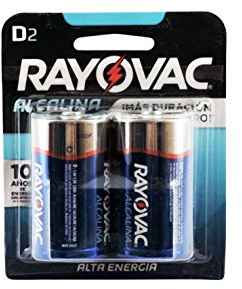 Rayovac High Energy D Batteries (2 Pack), Alkaline D Cell Batteries