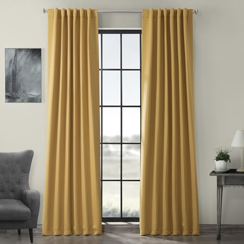 HPD Half Price Drapes Room Darkening Curtains 96 Inches Long for Bedroom & Living Room (1 Panel), 50 X 96, Marigold
