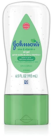 Johnsons Baby Oil Gel Aloe & Vitamin-E 6.5oz (3 Pack)