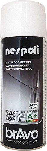 Nespoli Pintura en Spray, Color Blanco, Especial Electrodomésticos, 400 ml, Acabado Profesional