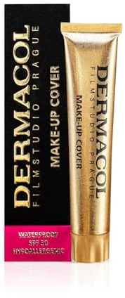 Dermacol DC Full Coverage Foundation | Long Lasting Waterproof Makeup Cover Cream SPF30 | Hypoallergenic & Light Weight Liquid | Tattoo, Acne, Spots, Under-eye Skin Cover-up | 30g (224)