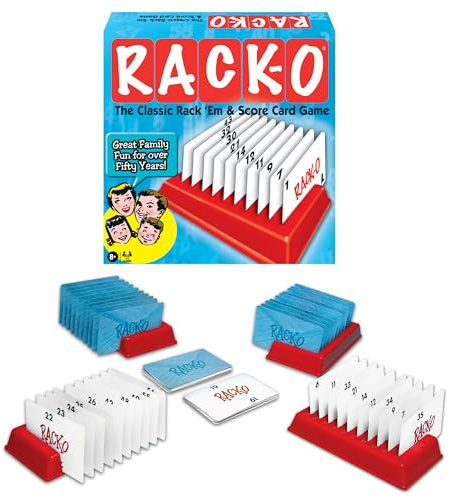 Winning Moves Rack-O Retro Game Games USA, Classic Tabletop Game Enjoyed by Families Since The 1950's! Ages 8+, 2-4 Players (6122)