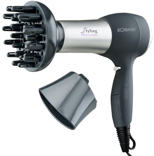 Bomann HTD 889 CB - Secador de pelo profesional - 2000 W - Gris/Negro
