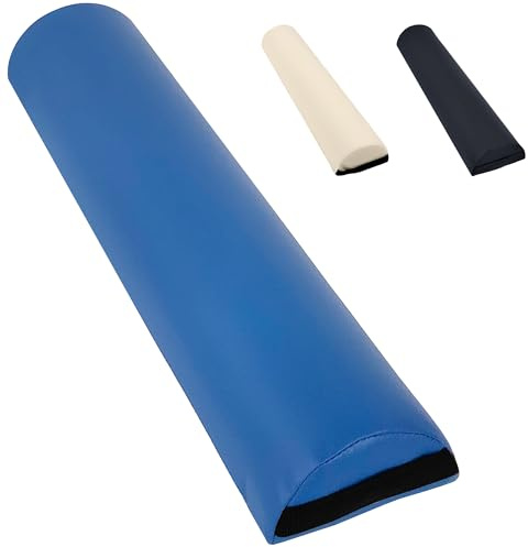 Beltom® Cuscino SEMICILINDRICO per Massaggio E LETTINI da Massaggi Cuscini Semi Rotondi/Rotondo Fisioterapia Estetista - Blu