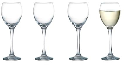 RCR Crystal Mode - Juego de 4 copas de vino blanco (24.5 cl), transparentes