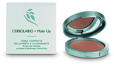L'Erbolario schimmernder Kompaktpuder für Gesicht, Hals und Dekolleté Sabbia, 1er Pack (1 x 9 g)