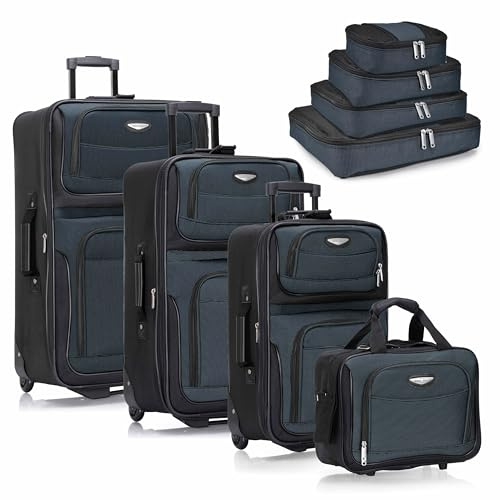 Travel Select Amsterdam - Trolley verticale espandibile, Marina Militare, 8-Piece Set, Set da 2 pezzi