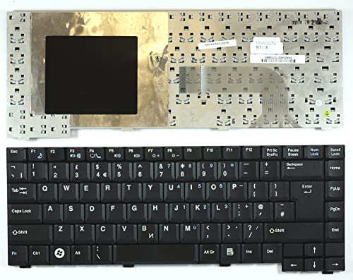 Keyboards4Laptops Reino Unido Negro Teclado de Repuesto para Ordenador portátil Compatible con Fujitsu Siemens Amilo Pa 1510