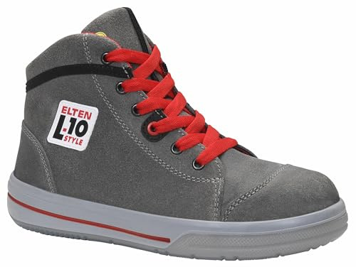 ELTEN VINTAGE Mid ESD S3, scarpe antinfortunistiche da uomo, leggere, puntale in acciaio, materiale tomaia: pelle, fodera interna: tessuto (traspirante), taglia 43