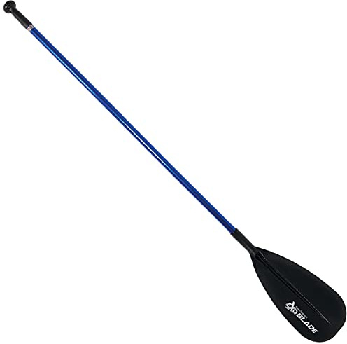 SeaSense Ex-O Blade 1 Adjustable Stand-Up Kayak Paddle, Black & Blue, 72” - 92” - Aluminum Shaft, Comfort Grip Knob - for Adults, Great for Recreational Paddling, Touring, Racing & SUP Yoga