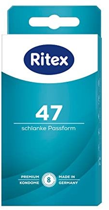 Ritex 47 Kondome - klein schlanke Passform - für sicheres Gefühl durch festeren Sitz, 8 Stück, Made in Germany
