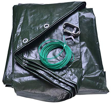 Honbeanify Winterplane für Pool oval 800 x 400 cm, grün/schwarz, 200g/m², (Echtmaß 880 x 480 cm)
