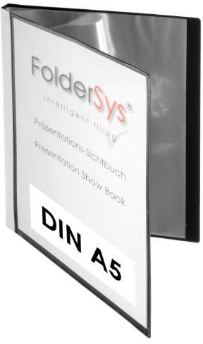 Präsentation Display Book A5 40 Hüllen PP schwarz
