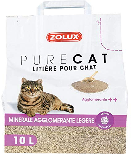 Zolux Kattlåda ren katt mineral klumpande ++ lätt 10 L