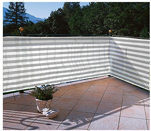 Floracord Balkonumrandung HDPE 0,90 x 5m, grau/weiß/mehrfarbig